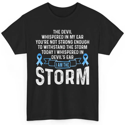 The Storm Retro Warrior Prostate Cancer Month Blue Ribbon Classic Unisex T-Shirt