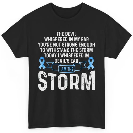 The Storm Retro Warrior Prostate Cancer Month Blue Ribbon Classic Unisex T-Shirt