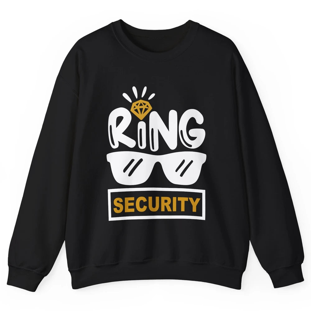 Wedding Ring Security Boy Girl Ring Bearer Wedding Party Unisex Crewneck Sweatshirt