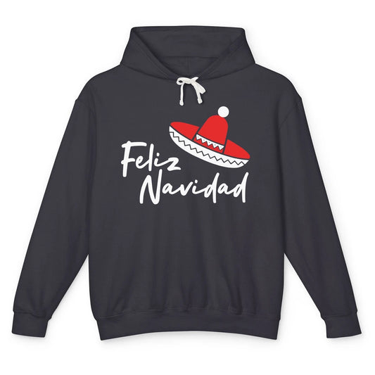 Funny Feliz Navidad Spanish Christmas Mexican Sombrero Gift Unisex Lightweight Hoodie