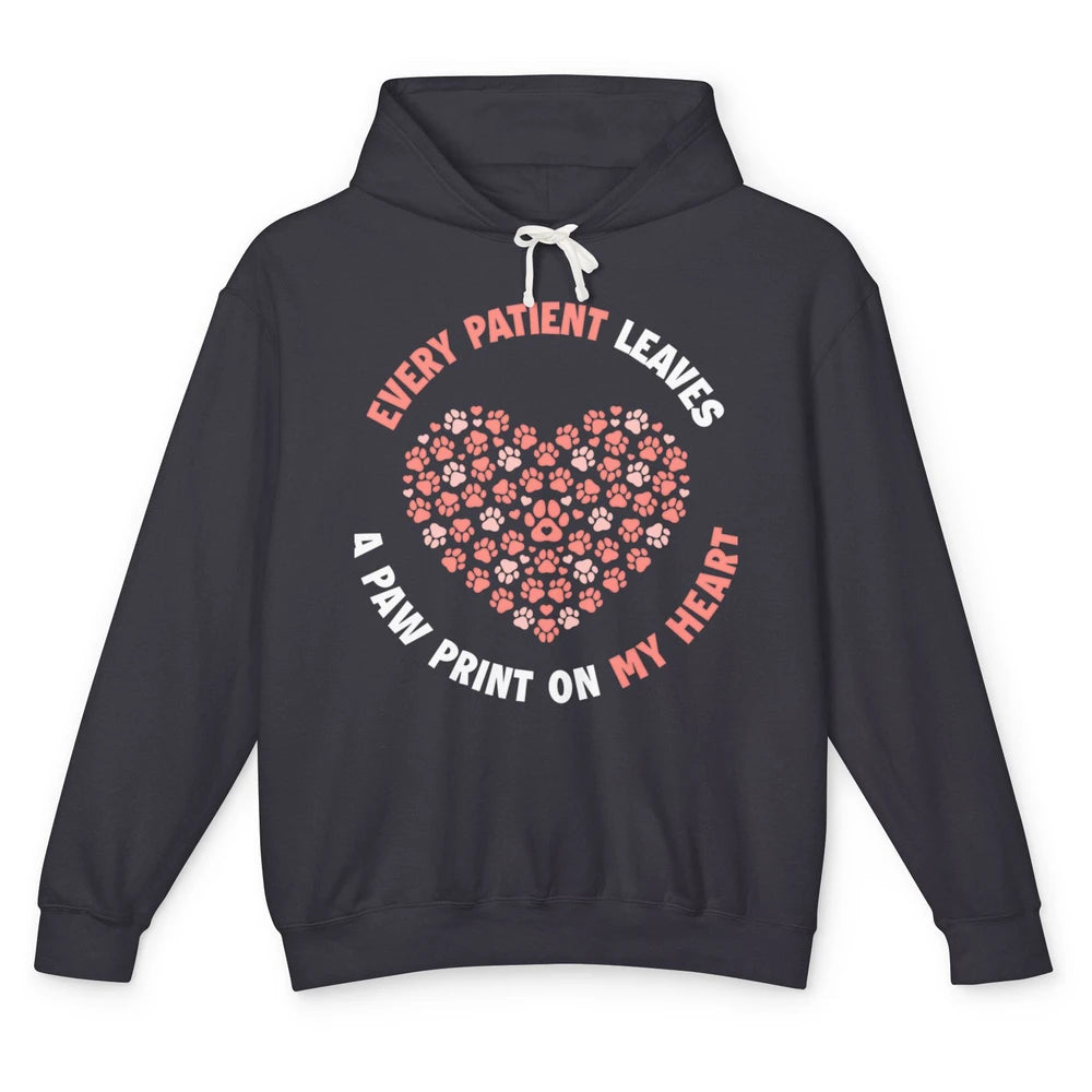 Patient Leaves Paw Heart Veterinarian Love Vet Tech Animal Unisex Lightweight Hoodie