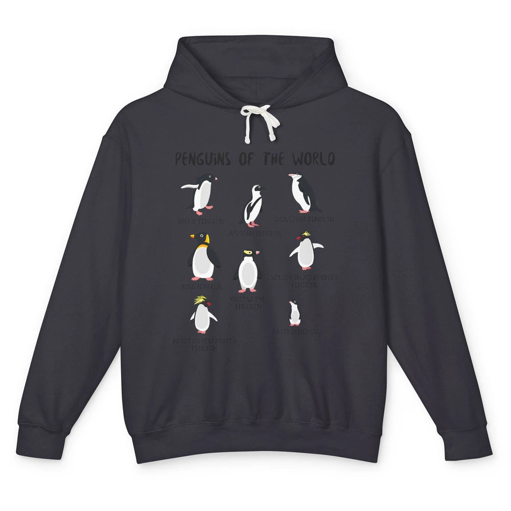 Penguins Of World With Headband Baby Penguins Wild Animal Unisex Lightweight Hoodie