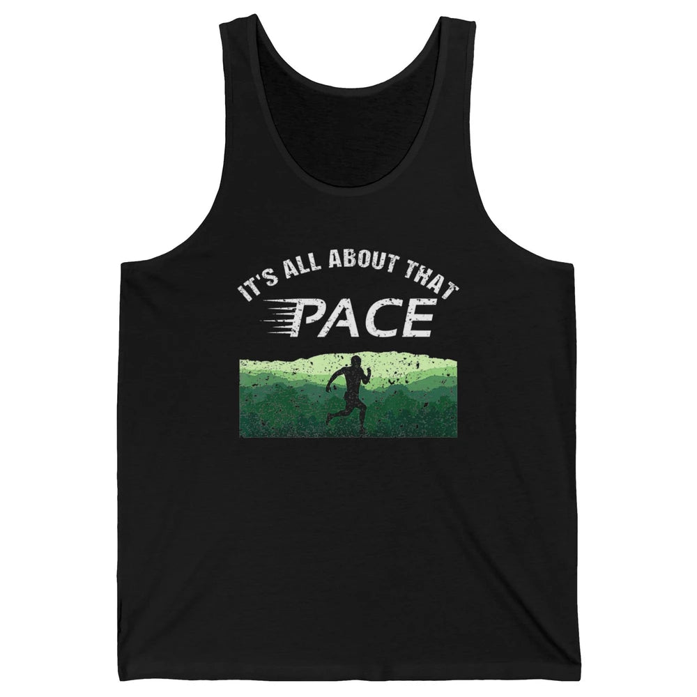 All About That Pace Summit Running Marathon Runner Vintage Unisex Jersey Tank