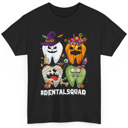 Dental Squad Halloween Spooky Ghost Dentist Teeth Pumpkin Classic Unisex T-Shirt