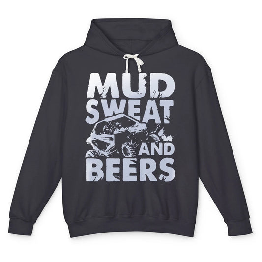 Retro UTV SXS Rider Mud Sweat And Beers ATV Offroad Riding Unisex Lightweight Hoodie