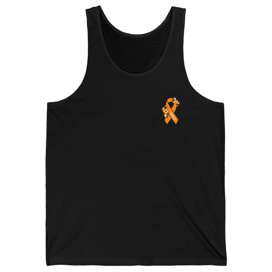 Amplified Musculoskeletal Pain Syndrome AMPS Orange Ribbon Unisex Jersey Tank