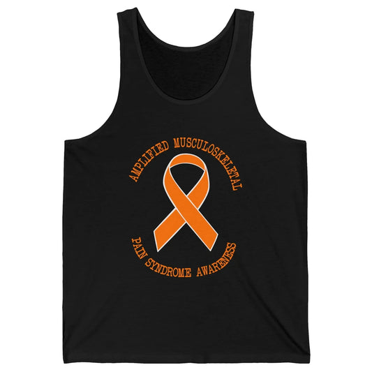 Amplified Musculoskeletal Pain Syndrome AMPS Orange Ribbon Unisex Jersey Tank