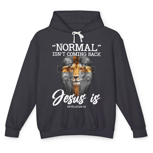 Lion Normal Not Coming Back Jesus Is Religion God Christian Unisex Lightweight Hoodie