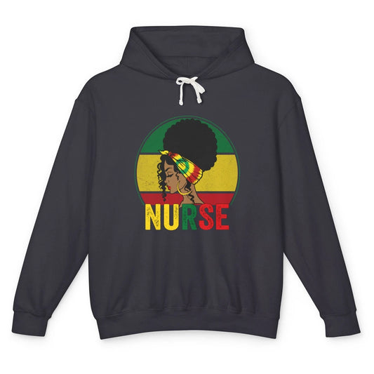 Black History Month Nurse Registered Black Women Medical Unisex Lightweight Hoodie