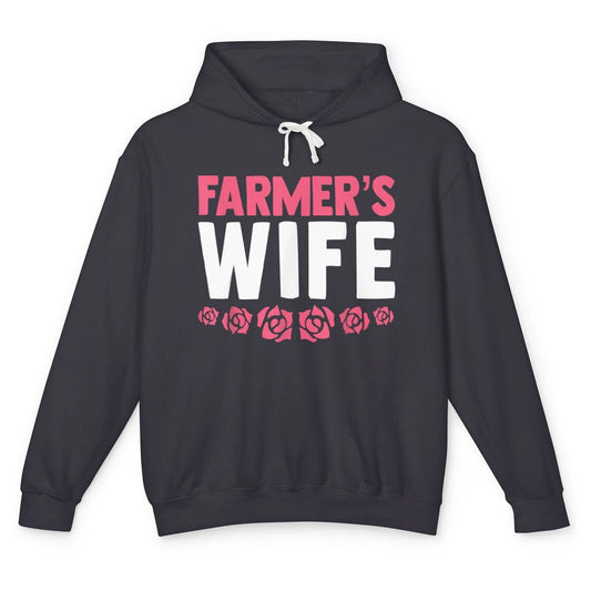 Retro Farmer Wife Funny Farm Lovers Farming Women Western Unisex Lightweight Hoodie