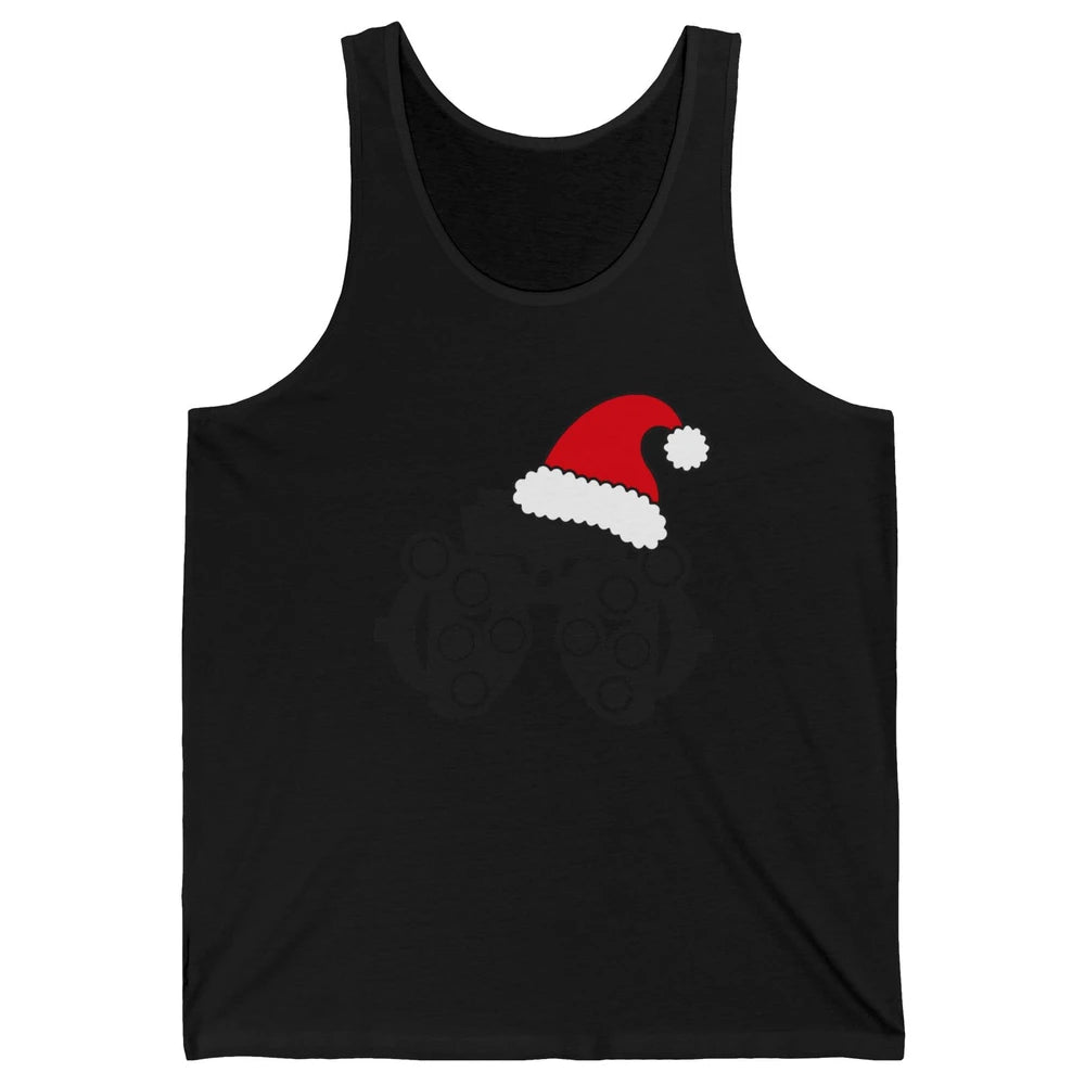 Funny Phoropter Santa Hat Optometrist Optician Christmas Unisex Jersey Tank