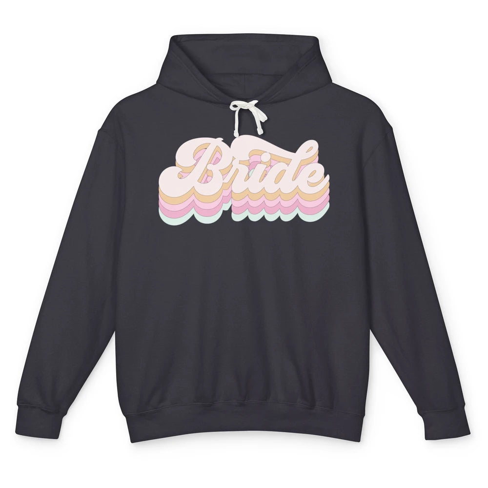 Retro 70s Bride Bachelorette Bridal Party Engagement Trendy Unisex Lightweight Hoodie