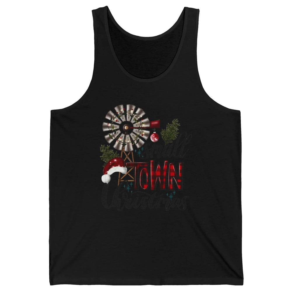 Retro Small Town Christmas Western Hometown Christmas Unisex Jersey Tank