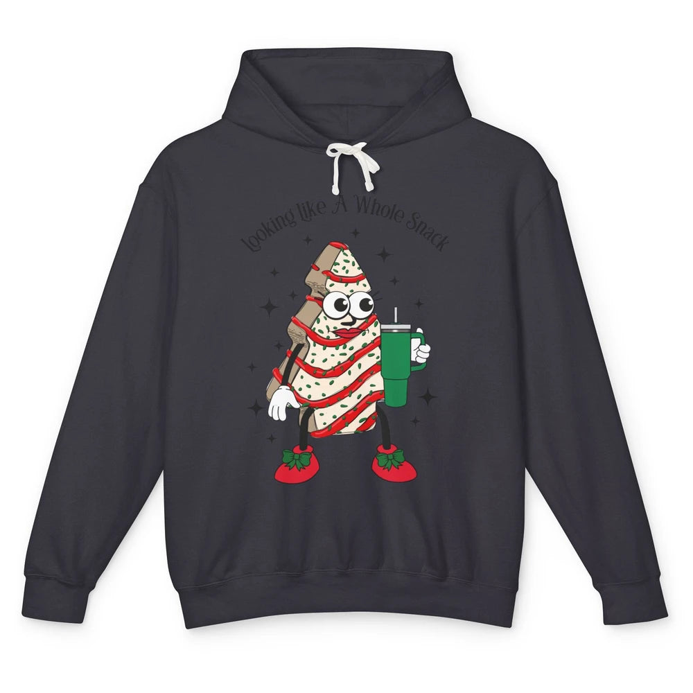 Funny Christmas Tree Cake Out Here Look Like A Snack Unisex Lightweight Hoodie