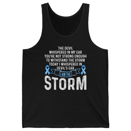 The Storm Retro Warrior Prostate Cancer Month Blue Ribbon Unisex Jersey Tank