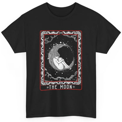 The Moon Tarot Card Fortune Teller Card Reader Goth Mystical Crescent Classic Unisex T-Shirt