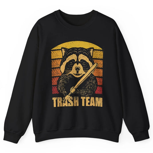 Vintage Raccoon Trash Team Trashed Panda Lovers Gift Unisex Crewneck Sweatshirt