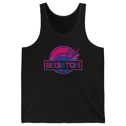 Biceratops Bisexual Ceratops Dinosaur LGBT Pride Month Unisex Jersey Tank