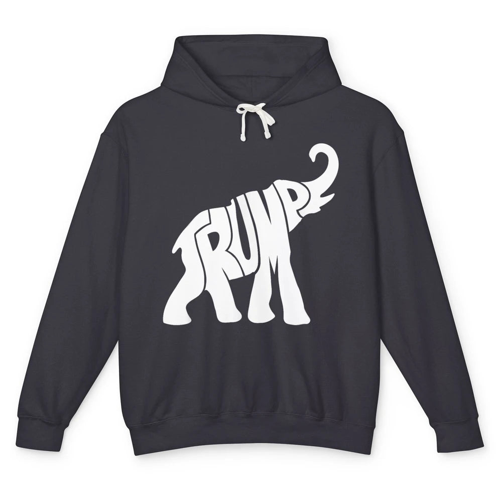 Vintage Donald Trump Vote 2024 Elephant Republican President Unisex Lightweight Hoodie