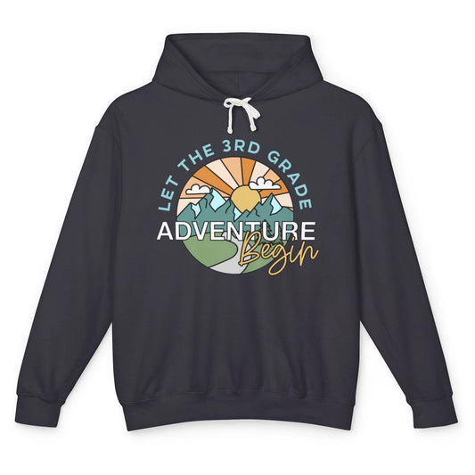 Vintage Back To School Let The 3rd Grade Adventure Begin Unisex Lightweight Hoodie