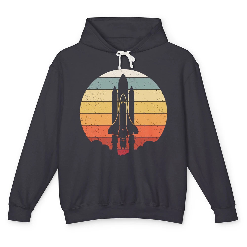 Vintage Astronaut Spaceship Spacecraft Spaceman Astrology Unisex Lightweight Hoodie