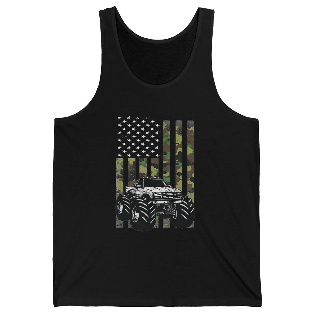 Truck Camo Flag Mud Ride Retro UTV SXS Racer Four Wheeler Unisex Jersey Tank