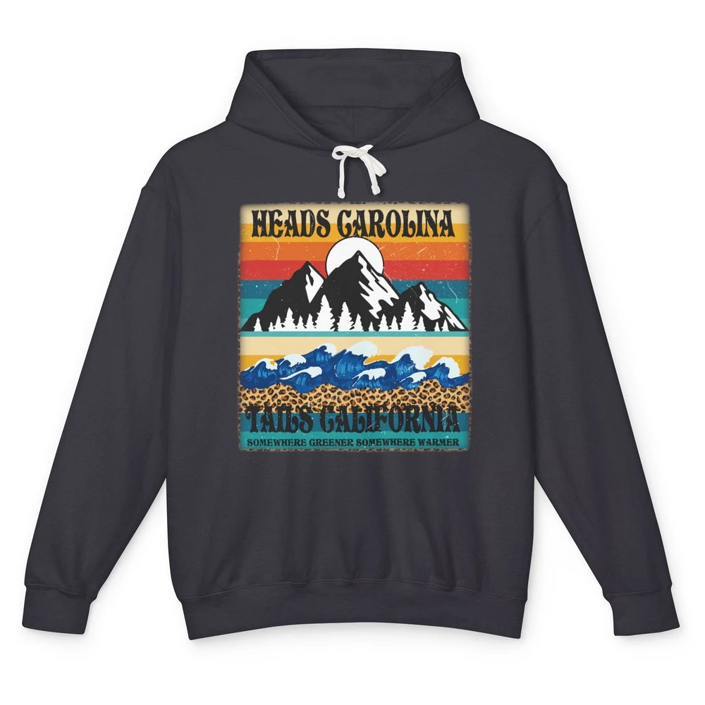 Vintage Heads Carolina Tail California Summer Beach Mountain Unisex Lightweight Hoodie