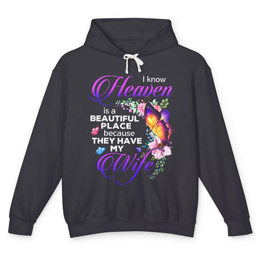 Butterfly Heaven Beautiful They Have My Wife Guardian Angel Unisex Lightweight Hoodie