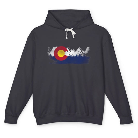 Vintage Colorado State Flag Rocky Mountain National Park Unisex Lightweight Hoodie