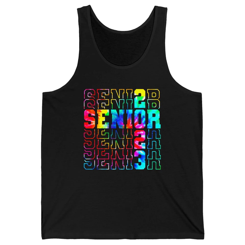 Tie Dye Senior 2023 Class Of 2023 Graduate Bachelor Gift Unisex Jersey Tank