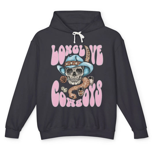 Long Live Snake Cowboy Killers Skull Toxic Flower Retro Unisex Lightweight Hoodie