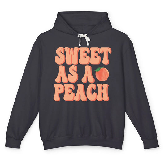 Sweet As A Peach Retro 70s Peachy Summer Fruit Peach Lovers Unisex Lightweight Hoodie