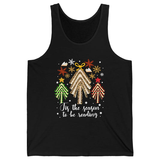 Books Christmas Tree Tis The Season To Be Reading Christmas Unisex Jersey Tank