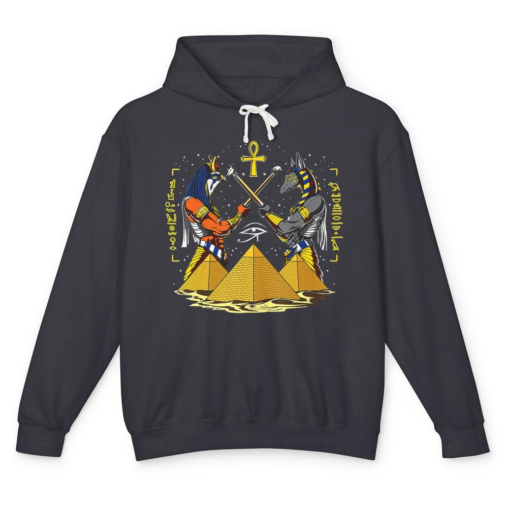 Retro Ancient Egyptian God Anubis Egypt Horus Archaeology Unisex Lightweight Hoodie