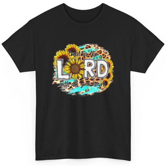 Trust In Lord Leopard Sunflower God Christian Jesus Christ Classic Unisex T-Shirt