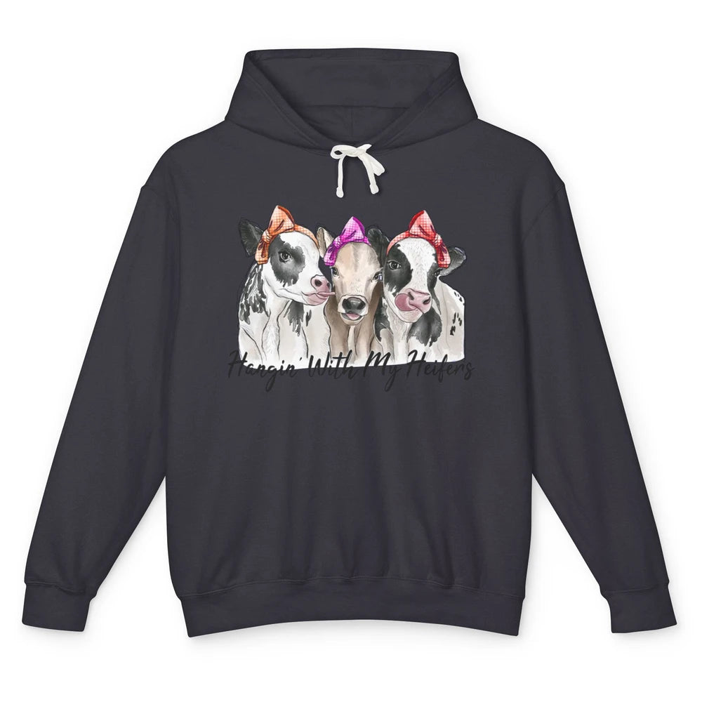 Daisy Cow Heifer Hanging With My Heifer Cow Castle Farmers Unisex Lightweight Hoodie