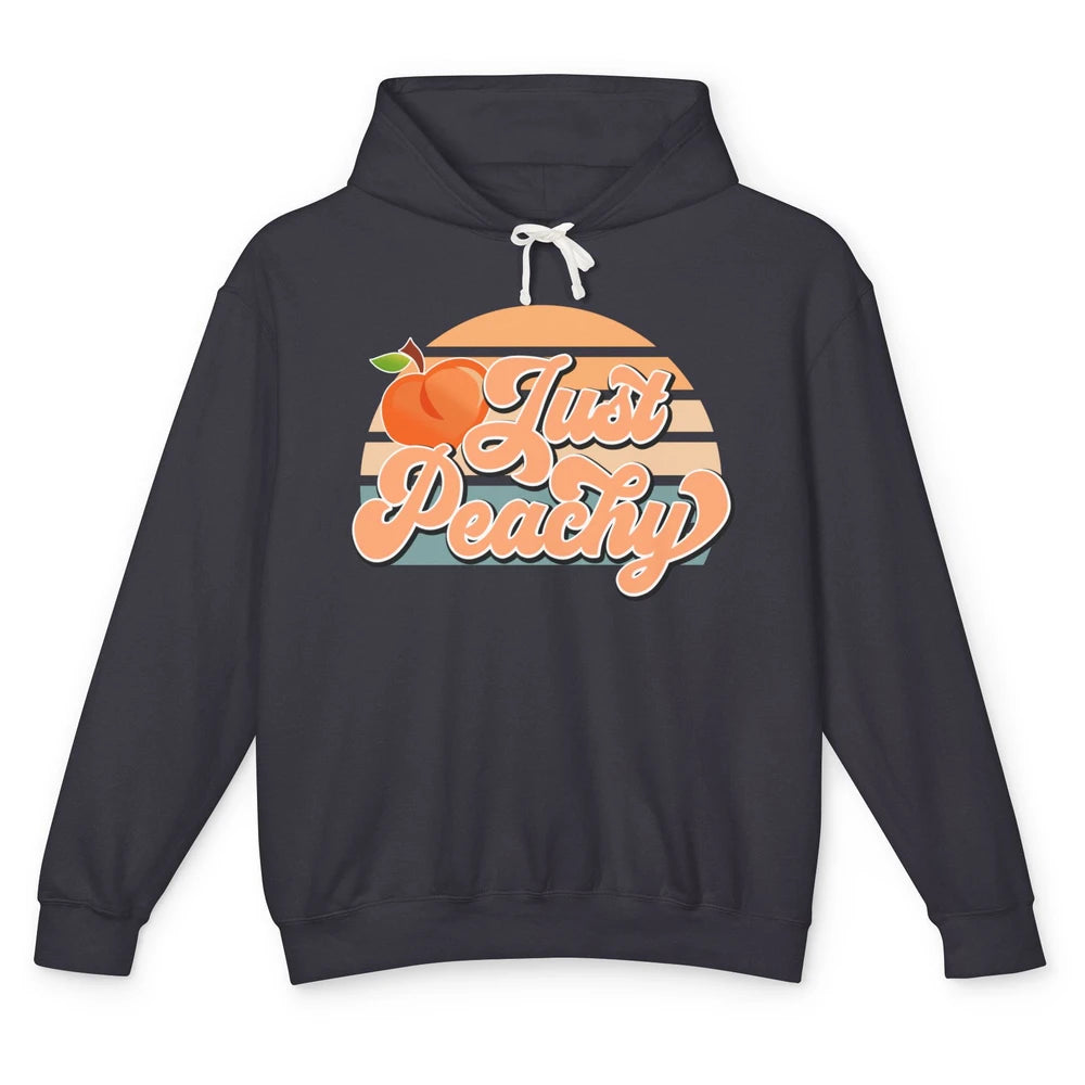 Just Peachy Vintage Peach Summer Fruits Peach Farmers Unisex Lightweight Hoodie