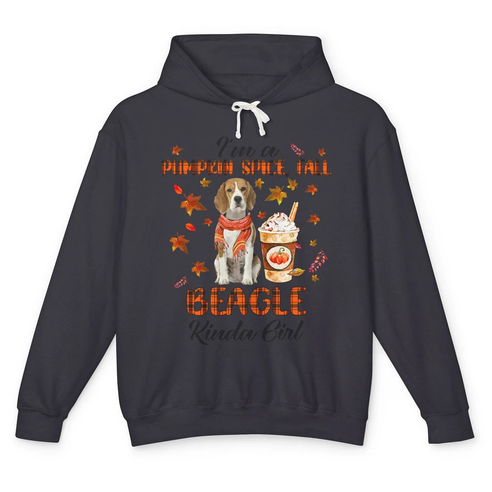 I'm A Pumpkin Spice Fall And Beagle Kinda Girl Fall Leaves Unisex Lightweight Hoodie