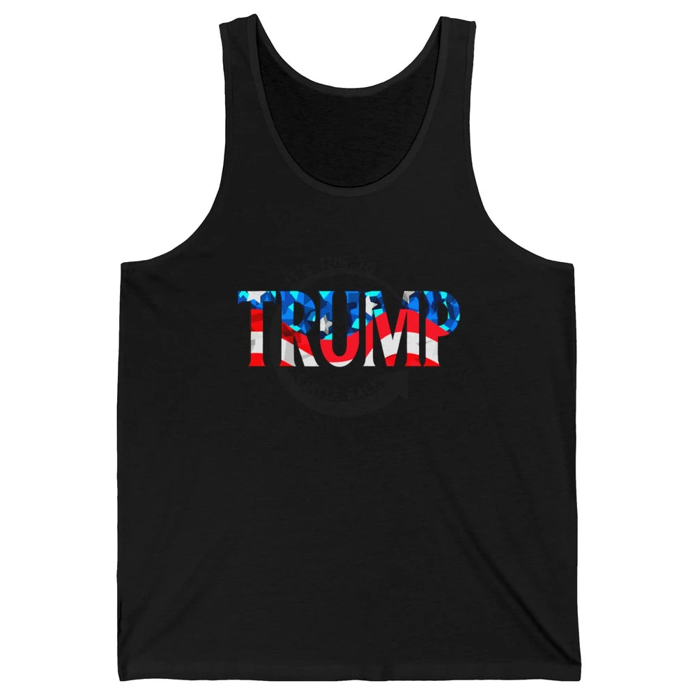 Trump 2024 It's Time To Circle Back US Flag Republican Gift Unisex Jersey Tank