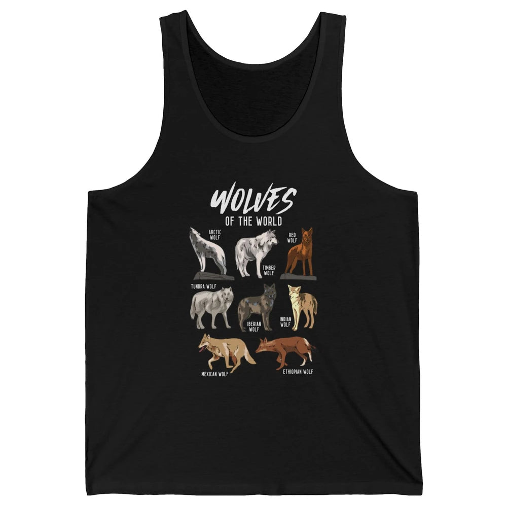 Wolves Of The World Wild Animal Moon Hunter Wolf Hunting Unisex Jersey Tank