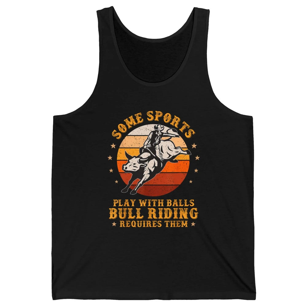 Rodeo Bull Riding Vintage Cowboy Western Country Ranch Bull Rider Howdy Unisex Jersey Tank