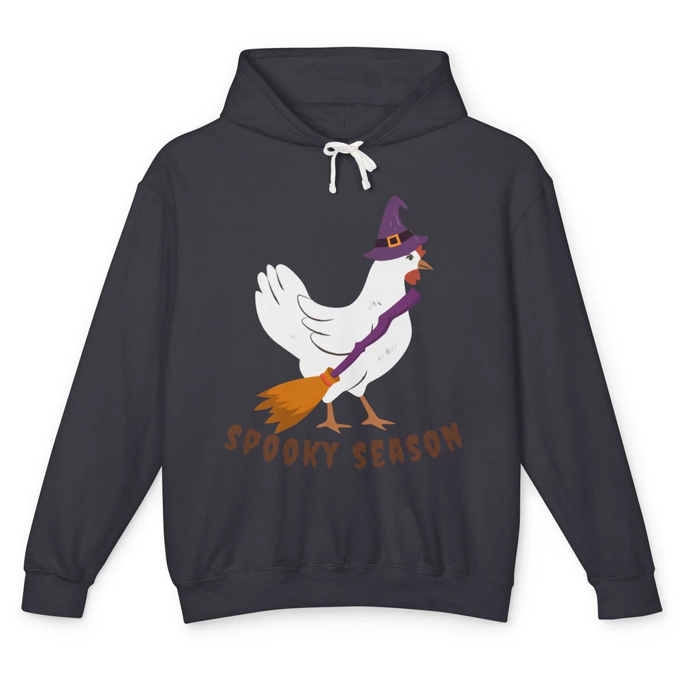 Halloween Chicken Spooky Season Trick Or Treat Farm Life Unisex Lightweight Hoodie