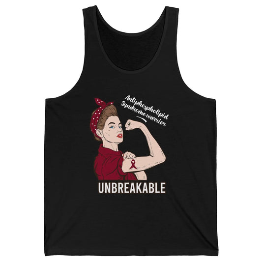 Antiphospholipid Syndrome Ribbon Strong Woman Unbreakable Unisex Jersey Tank