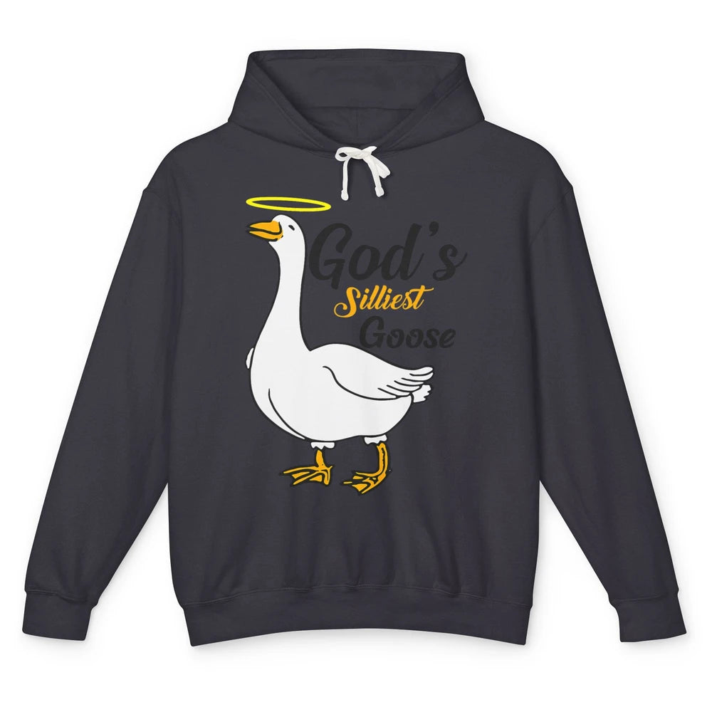 Funny Gods Silliest Goose Jesus Humor Geese Sarcastic Pun Unisex Lightweight Hoodie