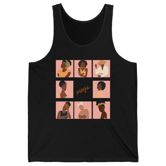 Black Girl Magic Melanin Queen Afro Girl Black History Month Unisex Jersey Tank