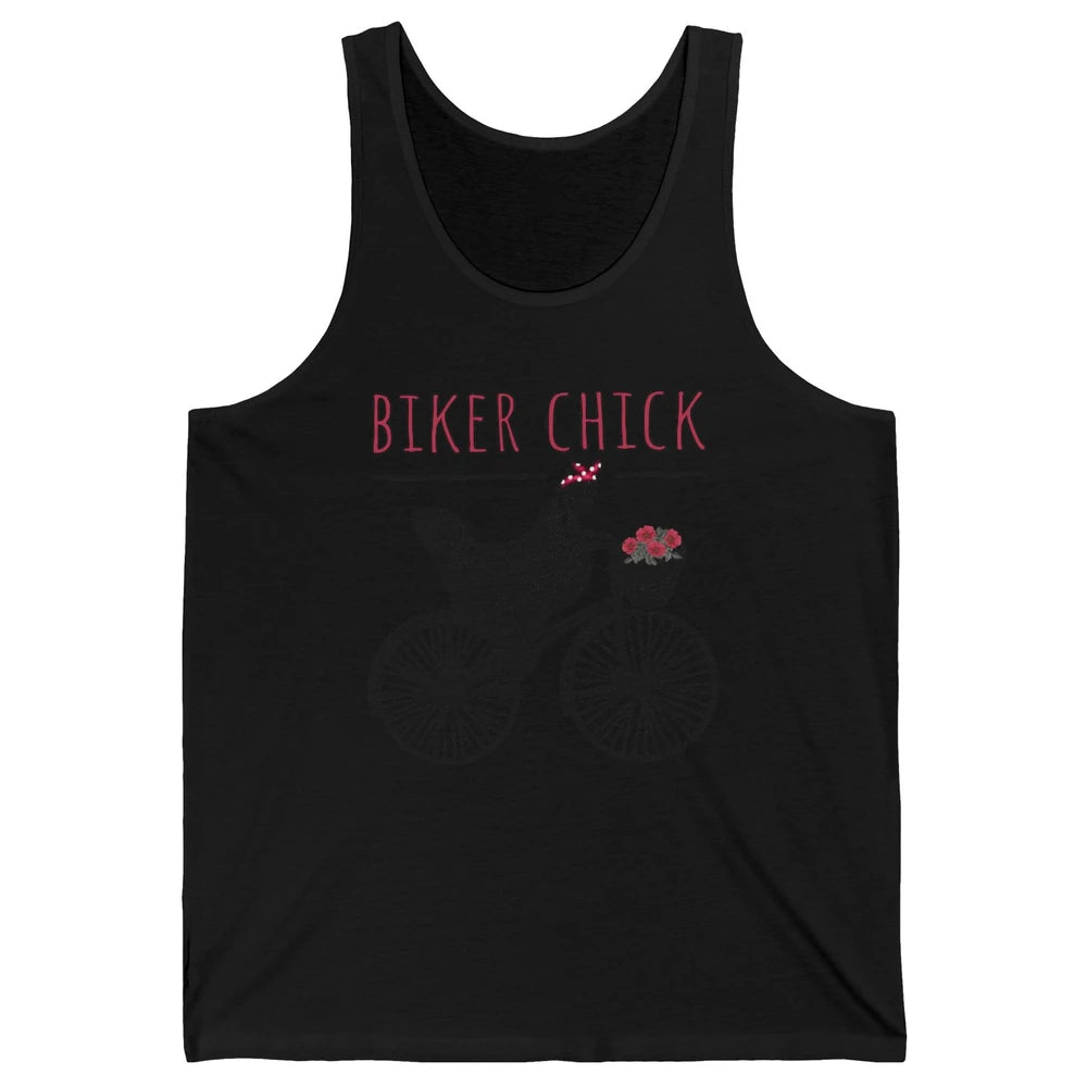 Biker Chick Funny Chicken Cycling Bicycle Women Biking Unisex Jersey Tank