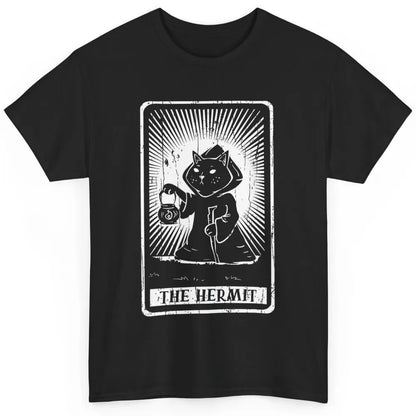 Crescent The Hermit Cat Goblincore Tarot Card Death Gothic Classic Unisex T-Shirt