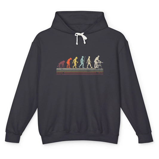 Carpenter Woodworking Evolution Woodworker Colorful Retro Unisex Lightweight Hoodie