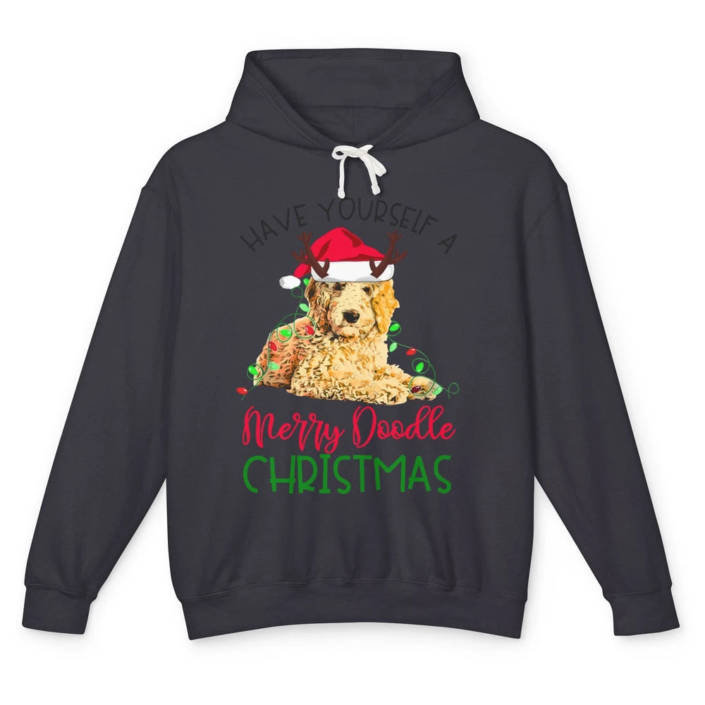 Goldendoodle Have Yourself a Merry Doodle Christmas Dog Mom Unisex Lightweight Hoodie