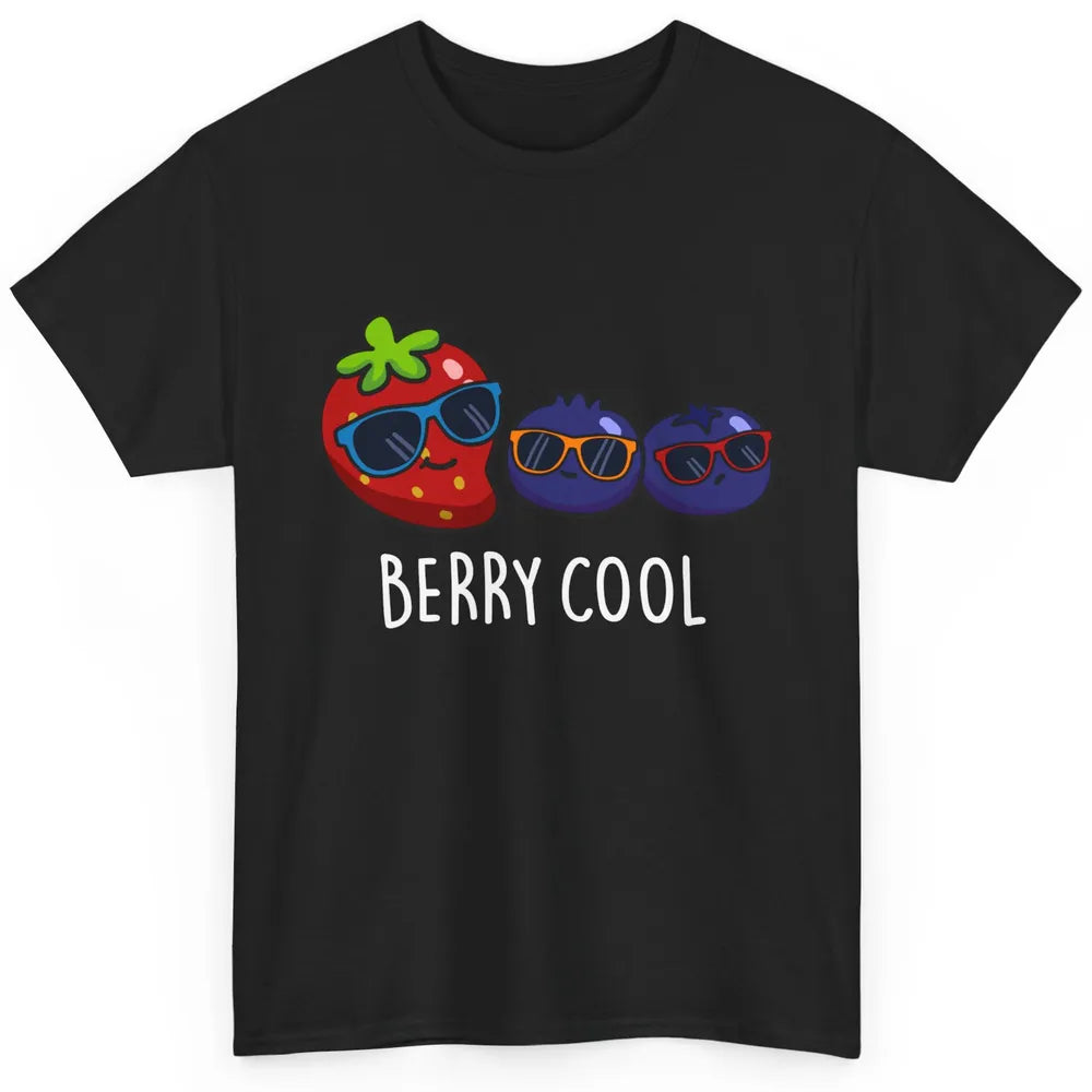 Berry Cool Funny Strawberry Pun Best Friend Summer Retro Classic Unisex T-Shirt